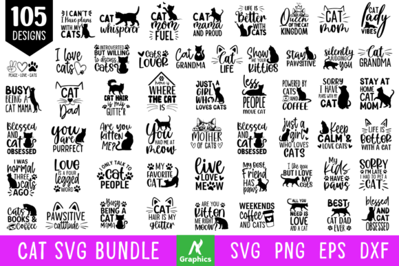 105 Cat SVG Bundle