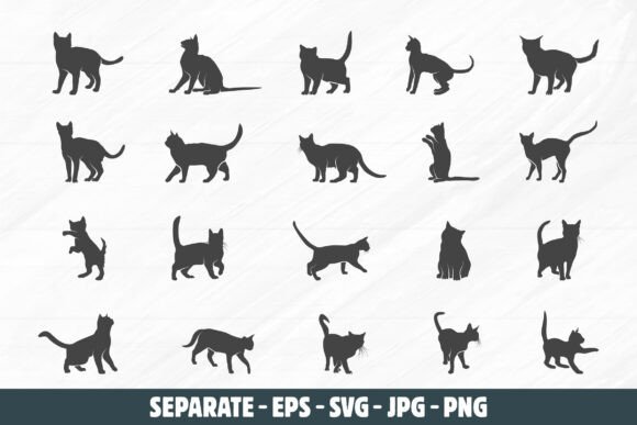 Cat Svg, Cat Silhouette, Cat Walking Svg