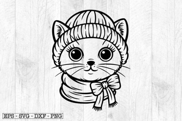 CAT SVG, Winter Svg Files, Cat Face Svg