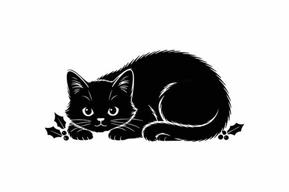 Cozy Christmas Cat SVG