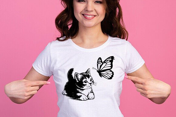 Cute Cat SVG Curious Kitten Clipart Fi