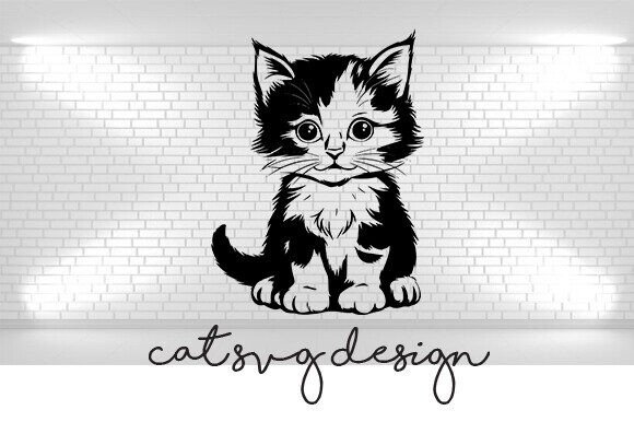 Cute Cat SVG, Kitten SVG – Digital