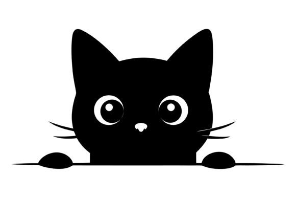 Cute Peeking Cat SVG, Cute Peeking Cat