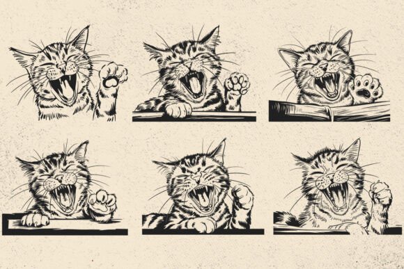Funny Punk Cat SVG, Bad Cat SVG