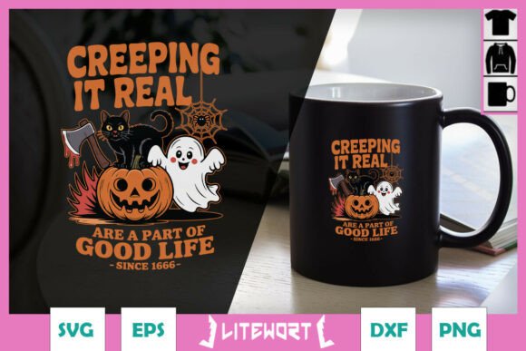 Halloween Retro Witchy Cat SVG