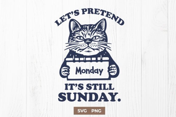 Let’s Pretend It’s Still Sunday Cat SVG