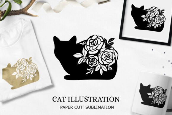Paper Cut Cat SVG Cat Paper Cut