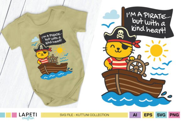 Pirate Cat SVG – Cute Baby Pirate