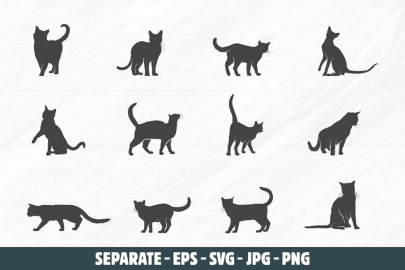 Siamese Cat Svg, Siamese Cat Silhouettes